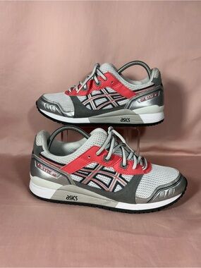 Asics GEL-LYTE III OG White/Silver/Gray/Black/Coral US M's 7/W's 8.5/CM 25.25